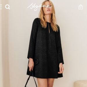 SEZANE ARIETTE DRESS// BLACK